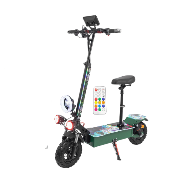 صورة سكوتر T05 الكهربائي 2000 واط – تصميم رياضي مع إضاءة قابلة للتخصيص